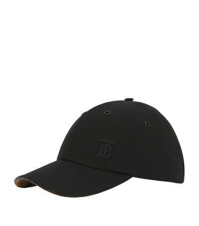 Shop Burberry Tb Monogram Baseball Cap In Black