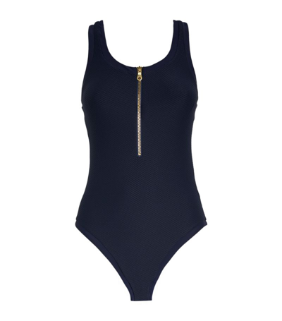 Shop Heidi Klein Core Racerback One-piece Swimsuit In Navy