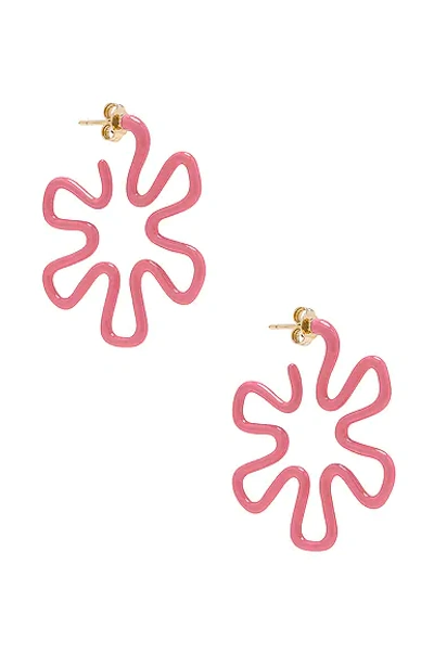 Shop Bea Bongiasca B Pink Earrings In Bubblegum Pink