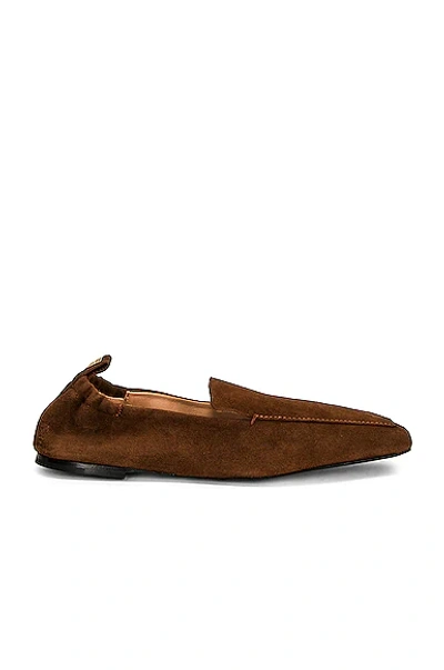 Shop Totême The Travel Loafer In Chocolate Brown
