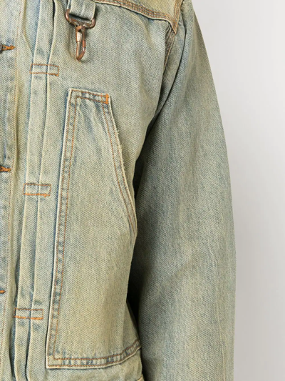 Shop Reese Cooper Washed Denim Jacket In Blau