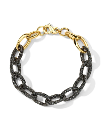 Shop Ippolita 18kt Yellow Gold Stardust Diamond Pavé Twisted Link Bracelet