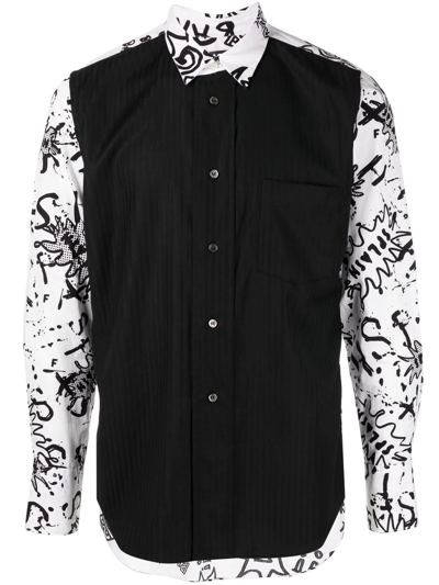 Shop Black Comme Des Garçons Speech Bubble-print Shirt In Schwarz