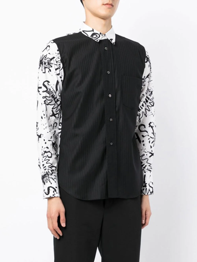 Shop Black Comme Des Garçons Speech Bubble-print Shirt In Schwarz