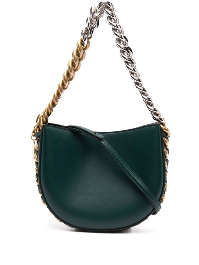 Shop Stella Mccartney Small Frayme Shoulder Bag In Green