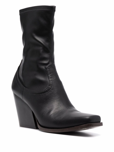 Stella Mccartney Cowboy Stretch 95mm Boots In Black