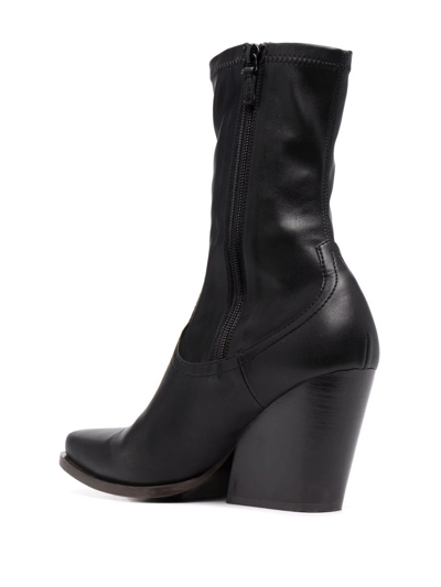 Shop Stella Mccartney Cowboy Stretch 95mm Boots In Black