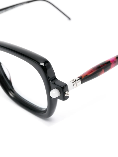 Shop Kuboraum Square-frame Glasses In Black