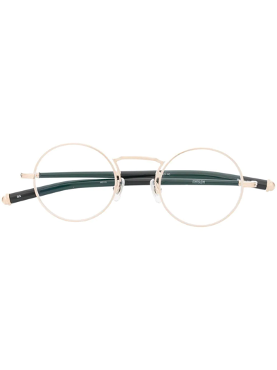 Shop Matsuda M3119 Round Eyeglass Frames In Black