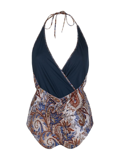 Shop Roseanna All-over Paisley-print Swimsuit In Blau