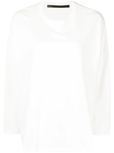 Shop Muller Of Yoshiokubo Drop-shoulder Cotton Sweatshirt In White