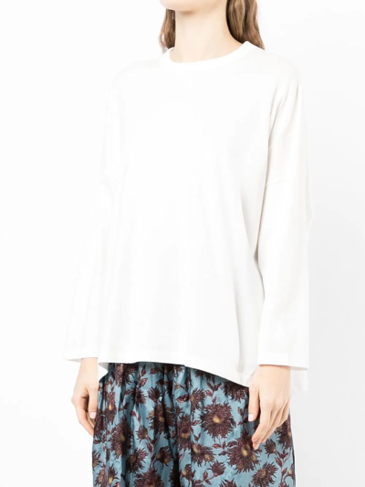 Shop Muller Of Yoshiokubo Drop-shoulder Cotton Sweatshirt In White