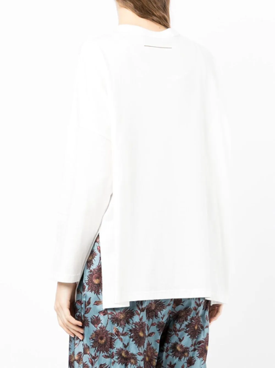 Muller Of Yoshiokubo Drop-shoulder Cotton Sweatshirt In White