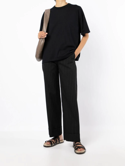 Muller Of Yoshiokubo Drop-shoulder Cotton T-shirt In Black