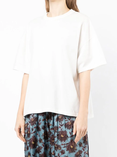 Shop Muller Of Yoshiokubo Drop-shoulder Cotton T-shirt In White