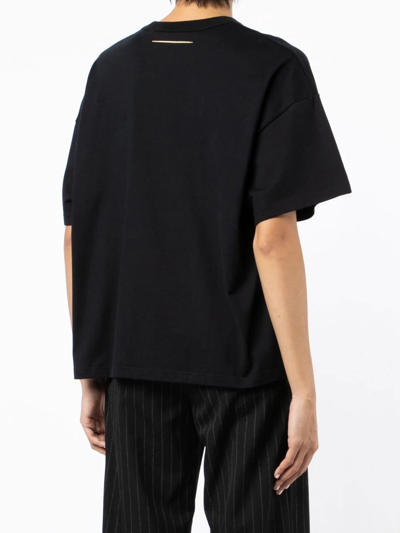 Muller Of Yoshiokubo Drop-shoulder Cotton T-shirt In Black