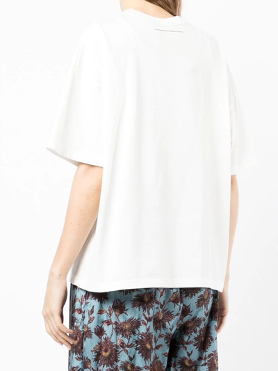 Shop Muller Of Yoshiokubo Drop-shoulder Cotton T-shirt In White