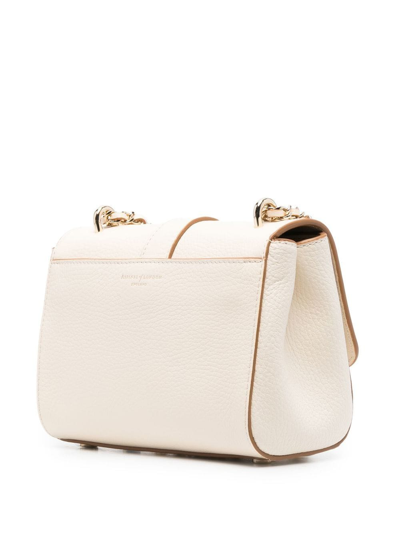 Shop Aspinal Of London Lottie Leather Crossbody Bag In Nude