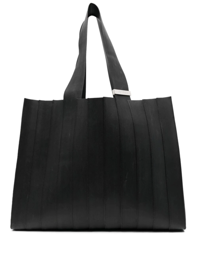 Shop Sunnei Parallelepipedo Panelled Tote Bag In Black