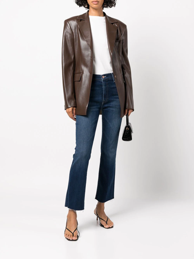 Shop Mother Insider Cropped Jeans In Blau