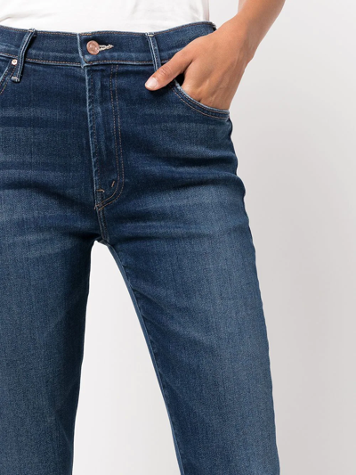 Shop Mother Insider Cropped Jeans In Blau