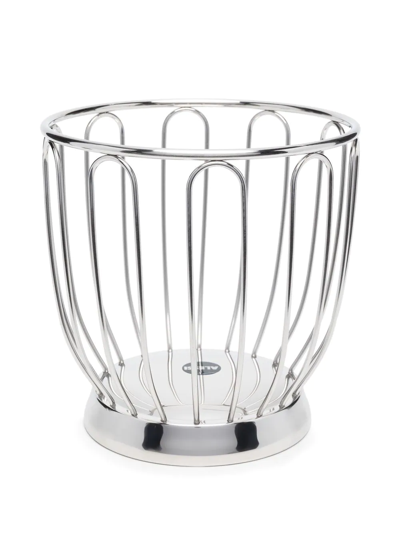 Alessi Logo-plaque Fruit-basket In Silber