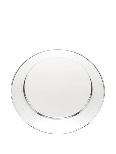 Shop Alessi Side-handle Oval Tray In Silber