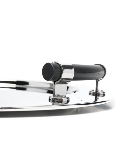 Alessi Side-handle Oval Tray In Silber