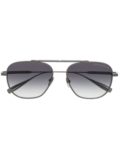 Shop Dita Eyewear Square Tinted Sunglasses In Silber