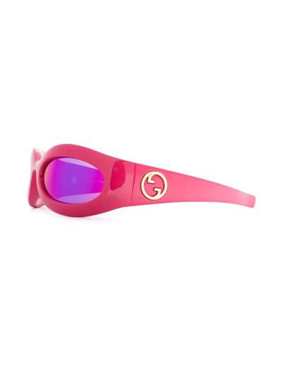 Gucci Square Tinted Sunglasses In Rosa