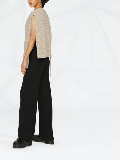 Maison Margiela V-neck Knitted Top In Nude