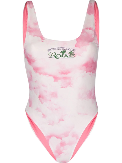 Shop Rotate Birger Christensen Sunday Cismione One-piece Swimsuit In Pink