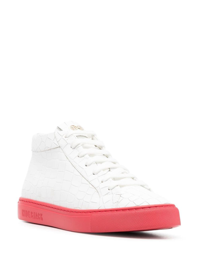 Hide & Jack Tosh Crocodile High-top Sneakers In Weiss