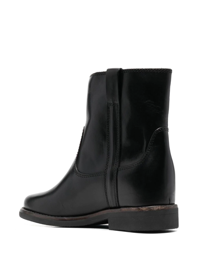 Shop Isabel Marant Susee Leather Ankle Boots In Schwarz
