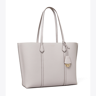 Shop Tory Burch Perry Triple-compartment Tote Bag In Bay Gray