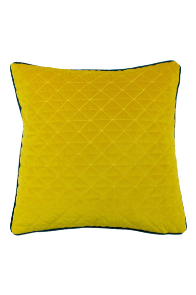 Shop Riva Home Quartz Throw Pillow Cover With Geometric Diamond Design (ceylon Yellow/petro Blu