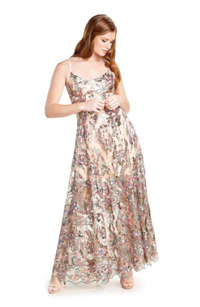 Shop Dress The Population Umalina Gown In Brown
