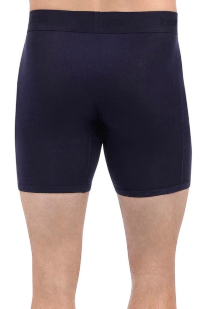 Shop Tommy John Second Skin 8-inch Boxer Briefs In Dress Blues