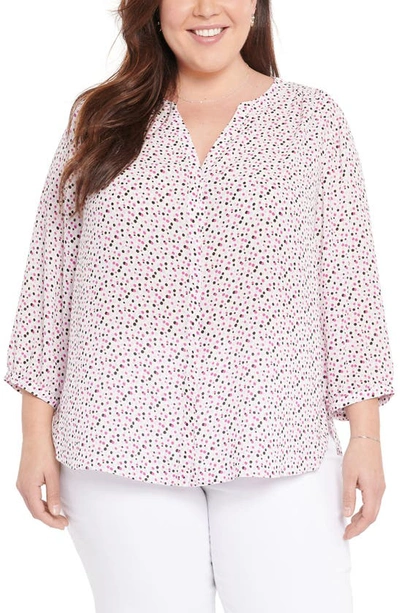Shop Nydj Blouse In Charlie Dots
