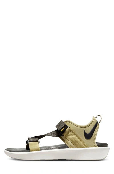 Shop Nike Vista Sport Sandal In Wheat Grass/ Black/ Olive Grey
