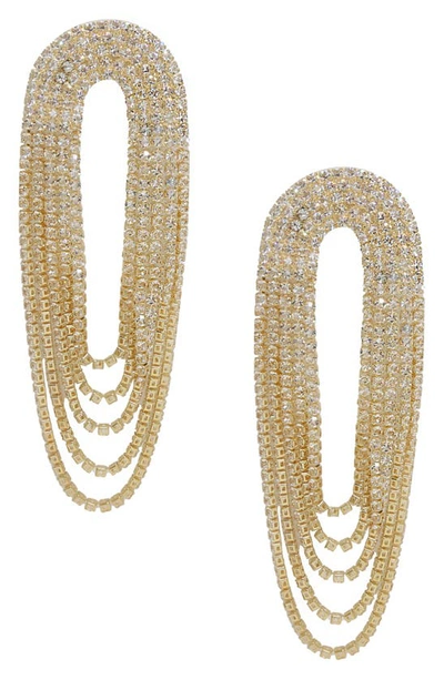 Shop Ettika Crystal Chandelier Earrings In Gold