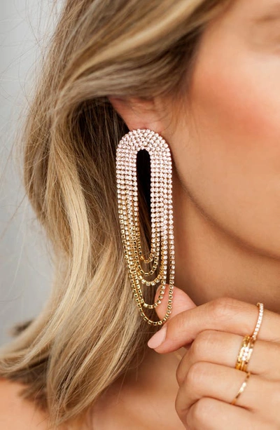 Shop Ettika Crystal Chandelier Earrings In Gold