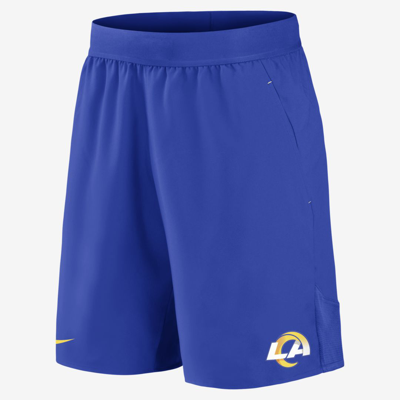 Shop Nike Men's Dri-fit Stretch (nfl Los Angeles Rams) Shorts In Blue