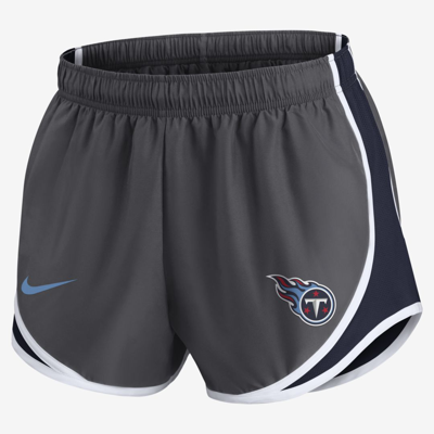 Shop Nike Women's Dri-fit Logo Tempo (nfl Tennessee Titans) Shorts In Grey