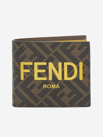 Shop Fendi Ff Fabric Bifold Wallet