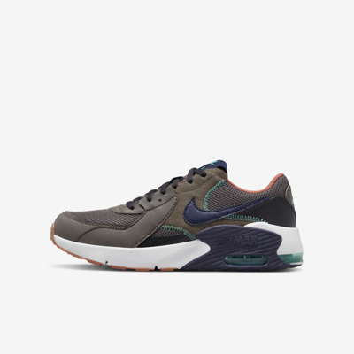 Shop Nike Air Max Excee Big Kids' Shoes In Cave Stone,off Noir,washed Teal,blackened Blue
