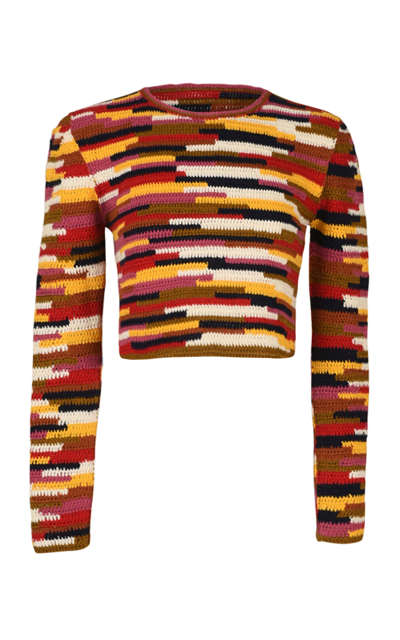 Shop Silvia Tcherassi Daisy Alpaca Sweater In Multi