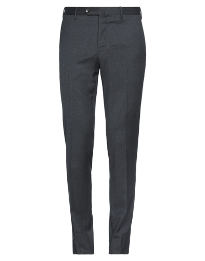 Shop Pt Torino Man Pants Lead Size 40 Virgin Wool, Elastane In Grey