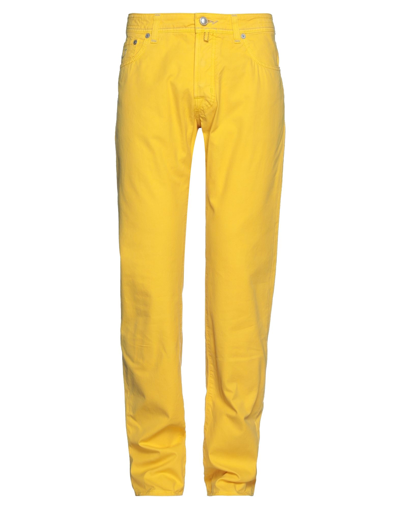 Shop Jacob Cohёn Man Pants Yellow Size 31 Cotton