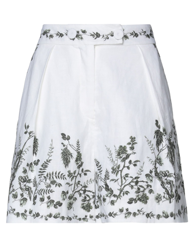 Shop Erdem Woman Shorts & Bermuda Shorts White Size 8 Linen